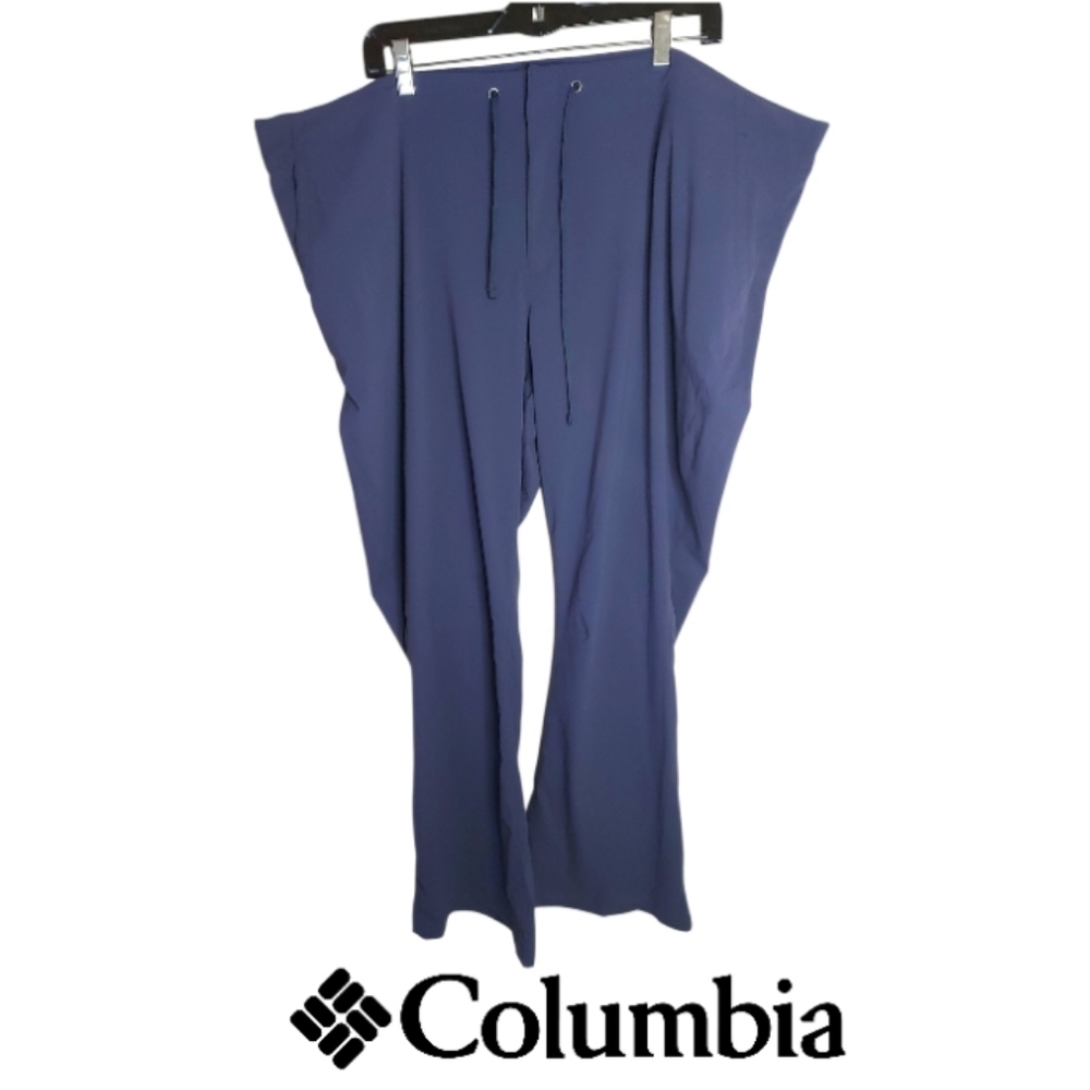 Columbia Omni-Shield Blue Wide Leg Stretch Pant Plus Size 3x